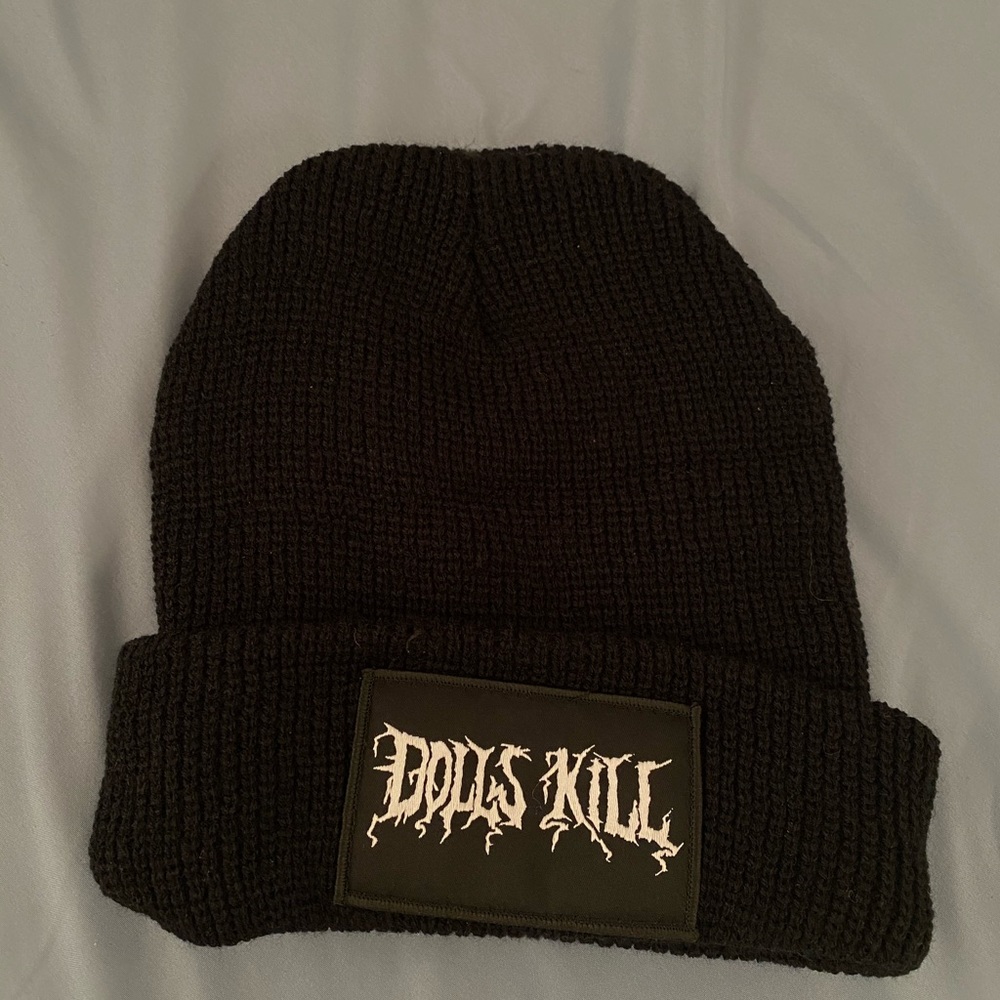 Dolls Kill black knit beanie - One size